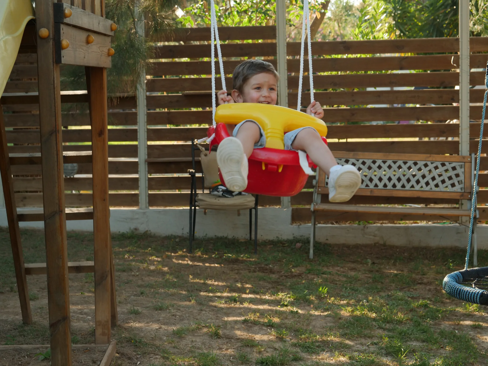 Children's playground in the garden